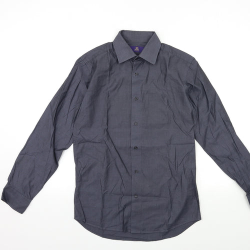 NEXT Mens Grey    Button-Up Size 14.5