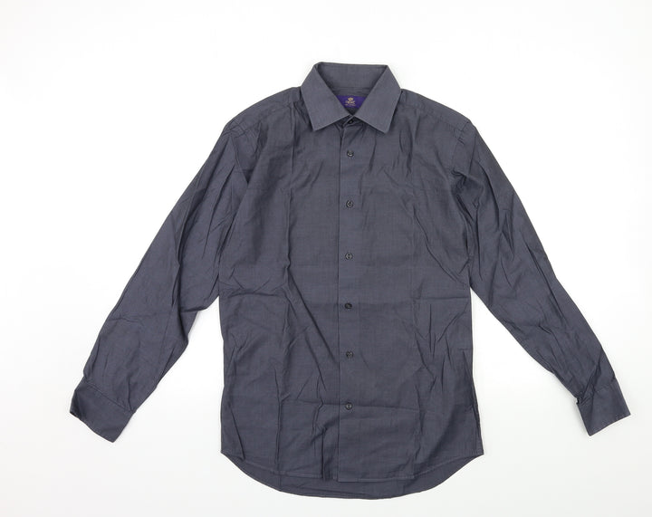 NEXT Mens Grey    Button-Up Size 14.5