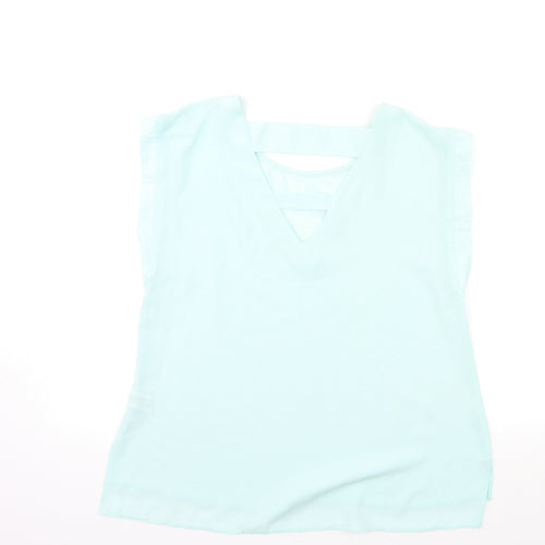 Papaya Womens Blue   Basic Blouse Size 12