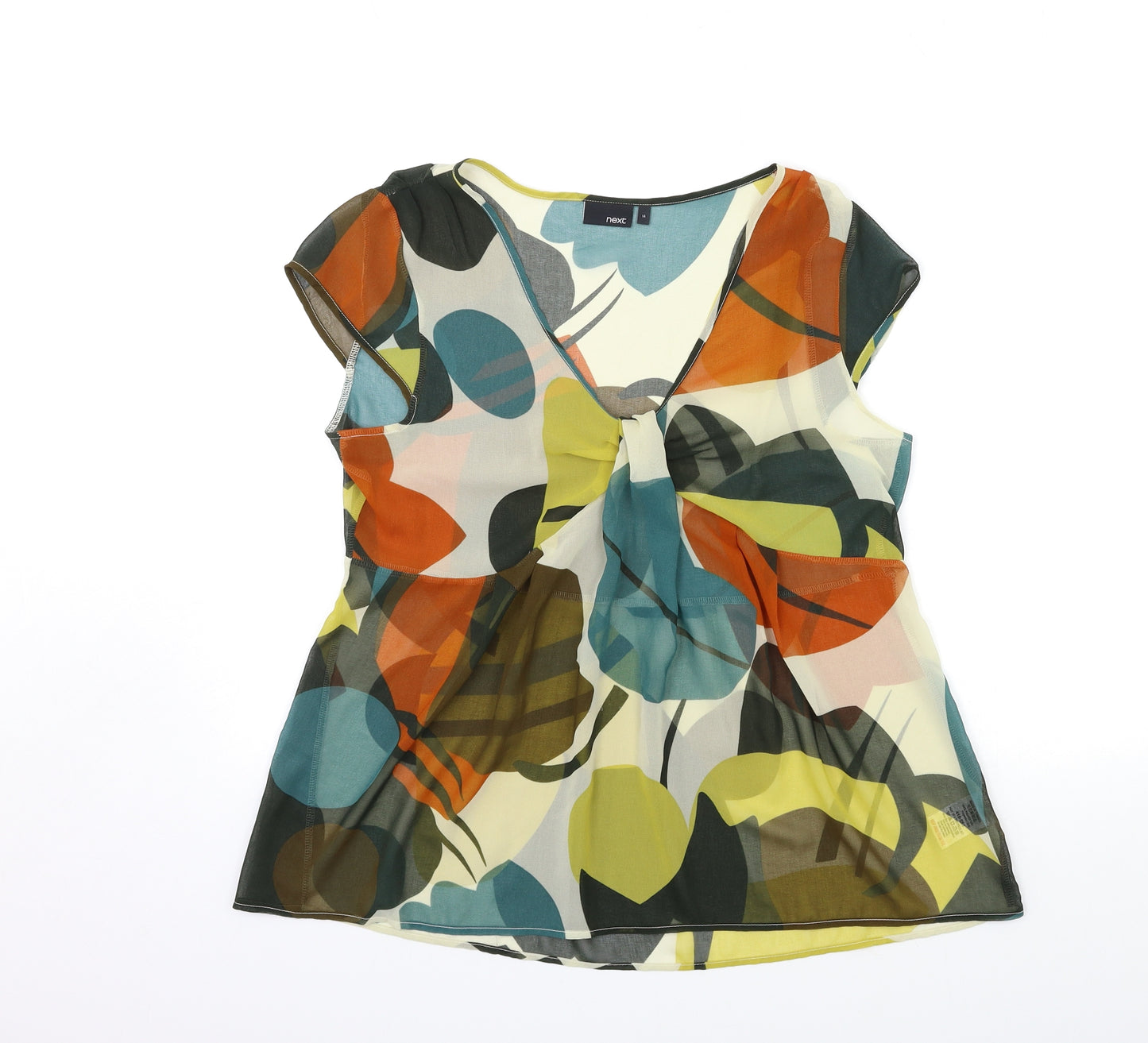 NEXT Womens Green Geometric  Basic Blouse Size 14
