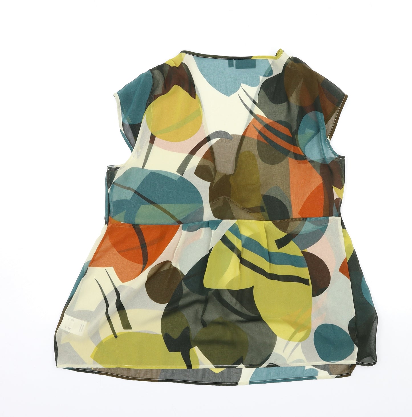 NEXT Womens Green Geometric  Basic Blouse Size 14