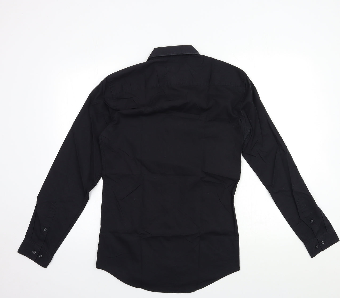 NEXT Mens Black    Button-Up Size 14.5