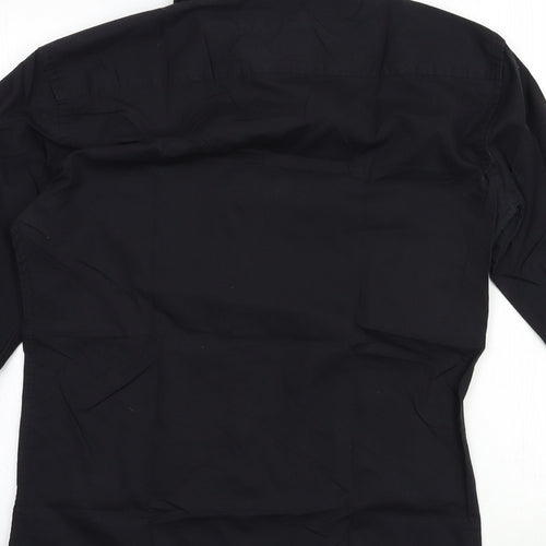 NEXT Mens Black    Button-Up Size 14.5