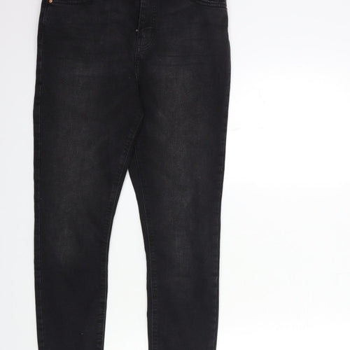 Denim & Co. Womens Black  Denim Skinny Jeans Size 14 L27 in