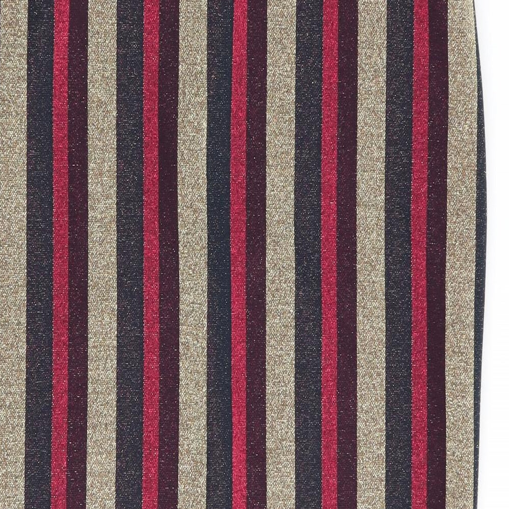 Primark Womens Multicoloured Striped  Flare Skirt Size 14  - Stretch waistband