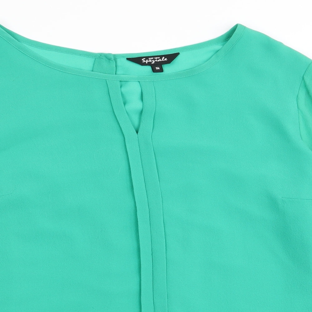 Per Una Womens Green   Basic Blouse Size 14