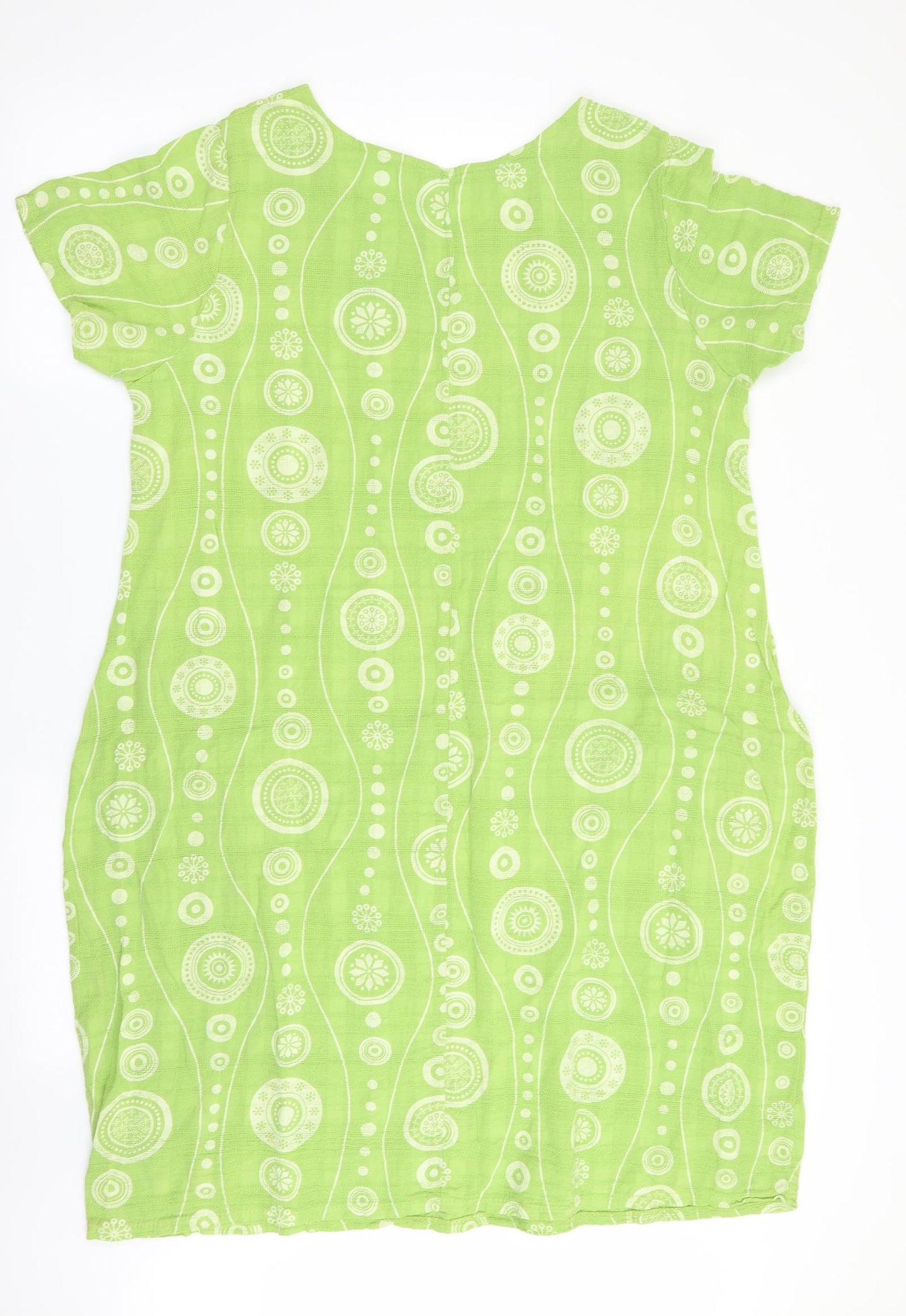 Preworn Womens Green Geometric  Fit & Flare  Size 8