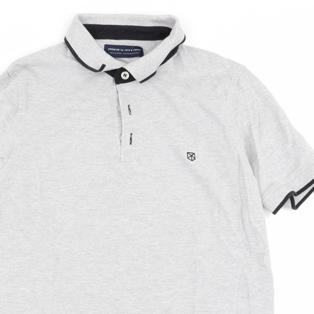 jack and jones Mens Grey    Polo Size M