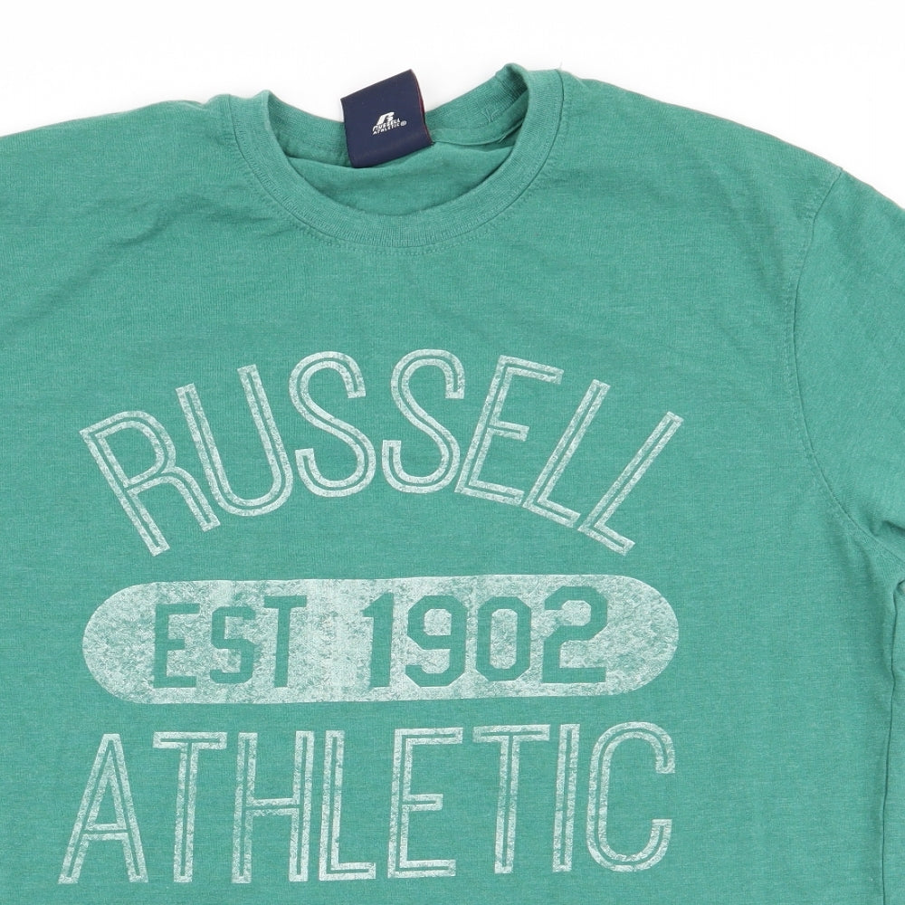 Russell Athletic Mens Green    T-Shirt Size M