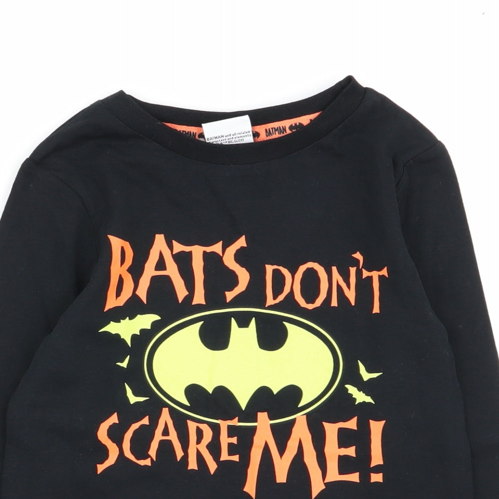 Asda George Boys Black   Basic T-Shirt Size 2-3 Years  - batman