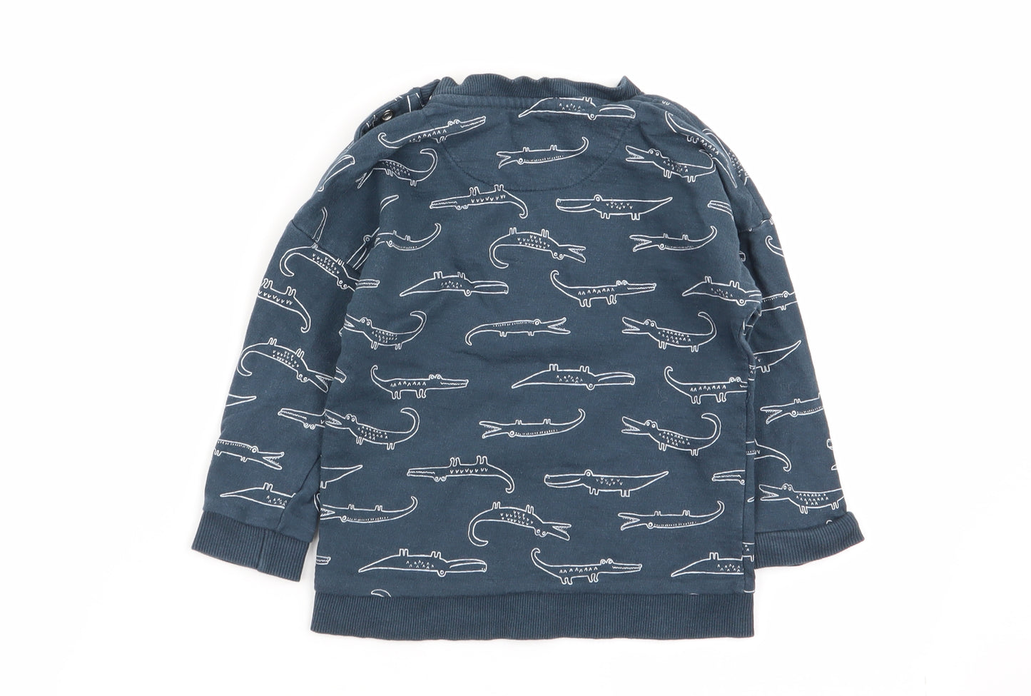 Nutmeg Boys Blue Geometric  Pullover Jumper Size 18-24 Months