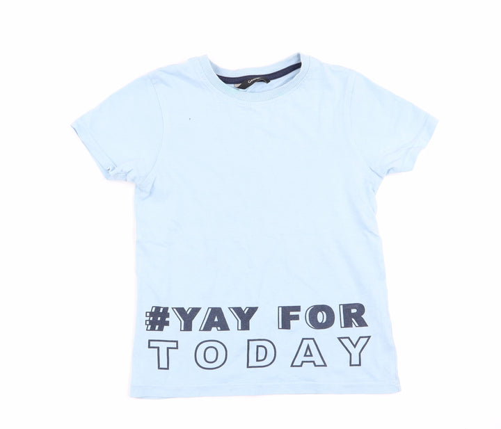 Asda George Boys Blue   Basic T-Shirt Size 5-6 Years