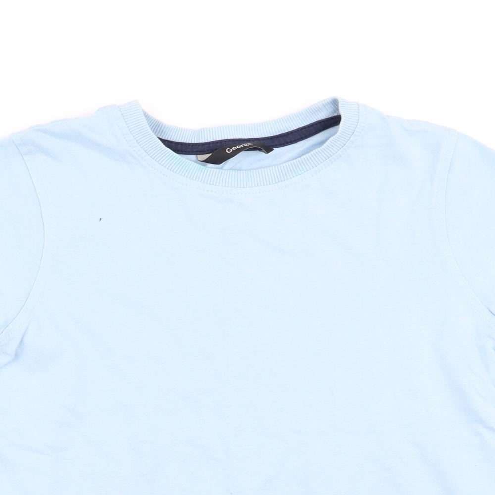 Asda George Boys Blue   Basic T-Shirt Size 5-6 Years
