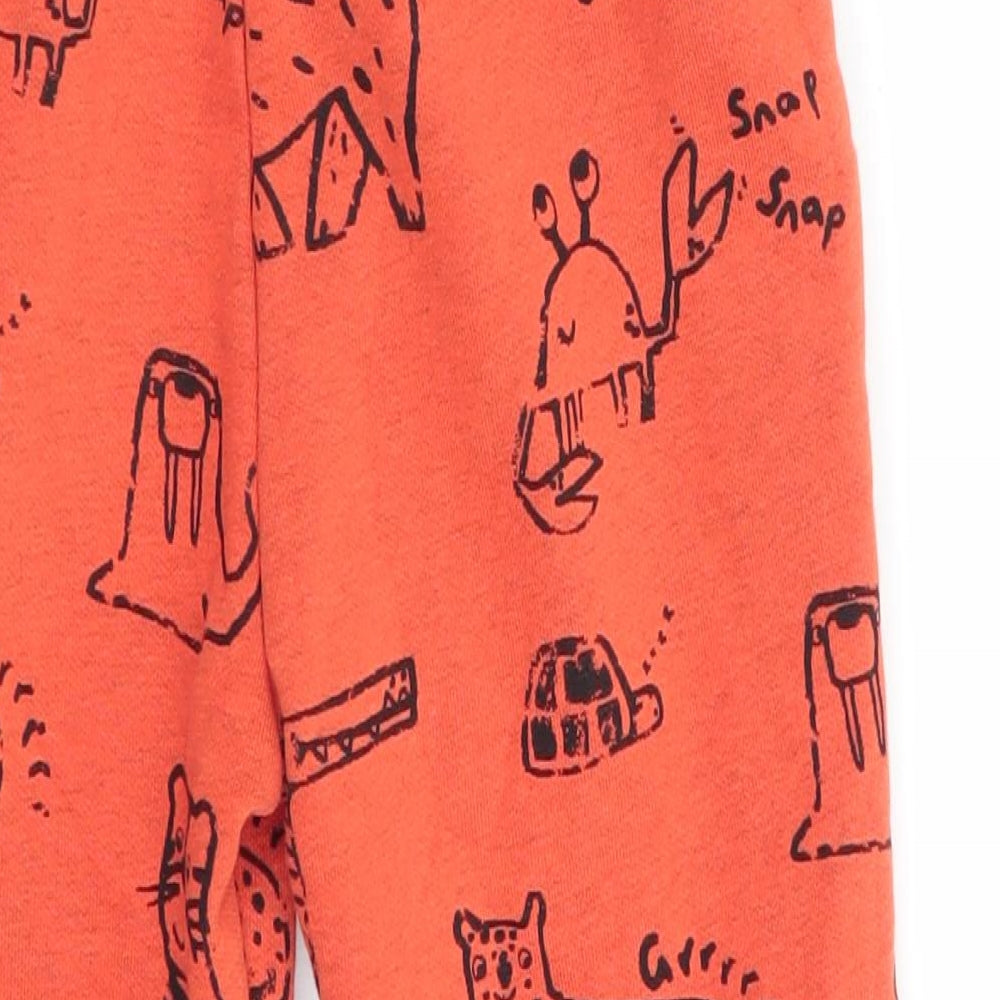 F&F Boys Orange Geometric  Jogger Trousers Size 3-4 Years