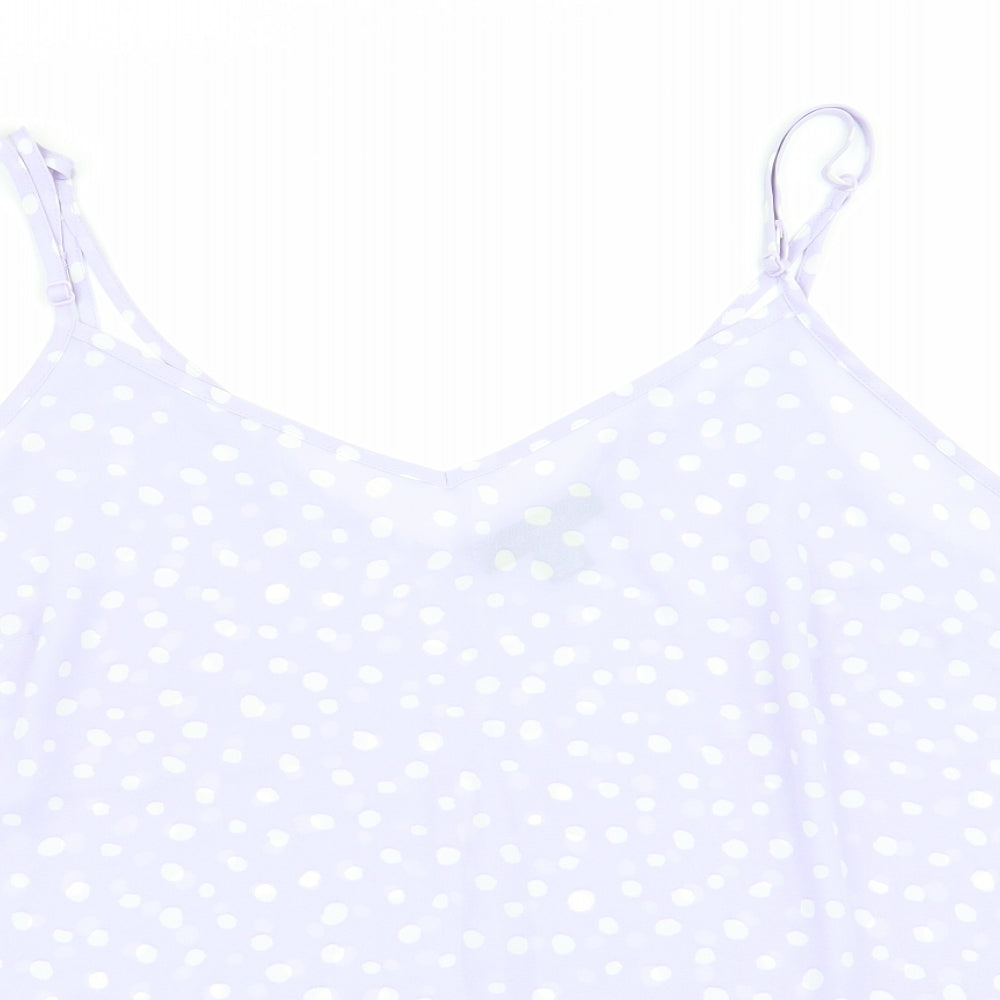 Primark Womens Purple Polka Dot  Basic Blouse Size 18