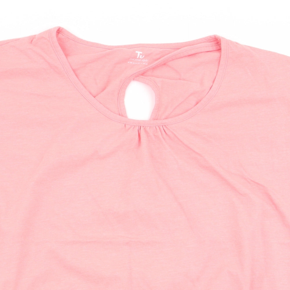 TU Womens Pink   Basic T-Shirt Size 16