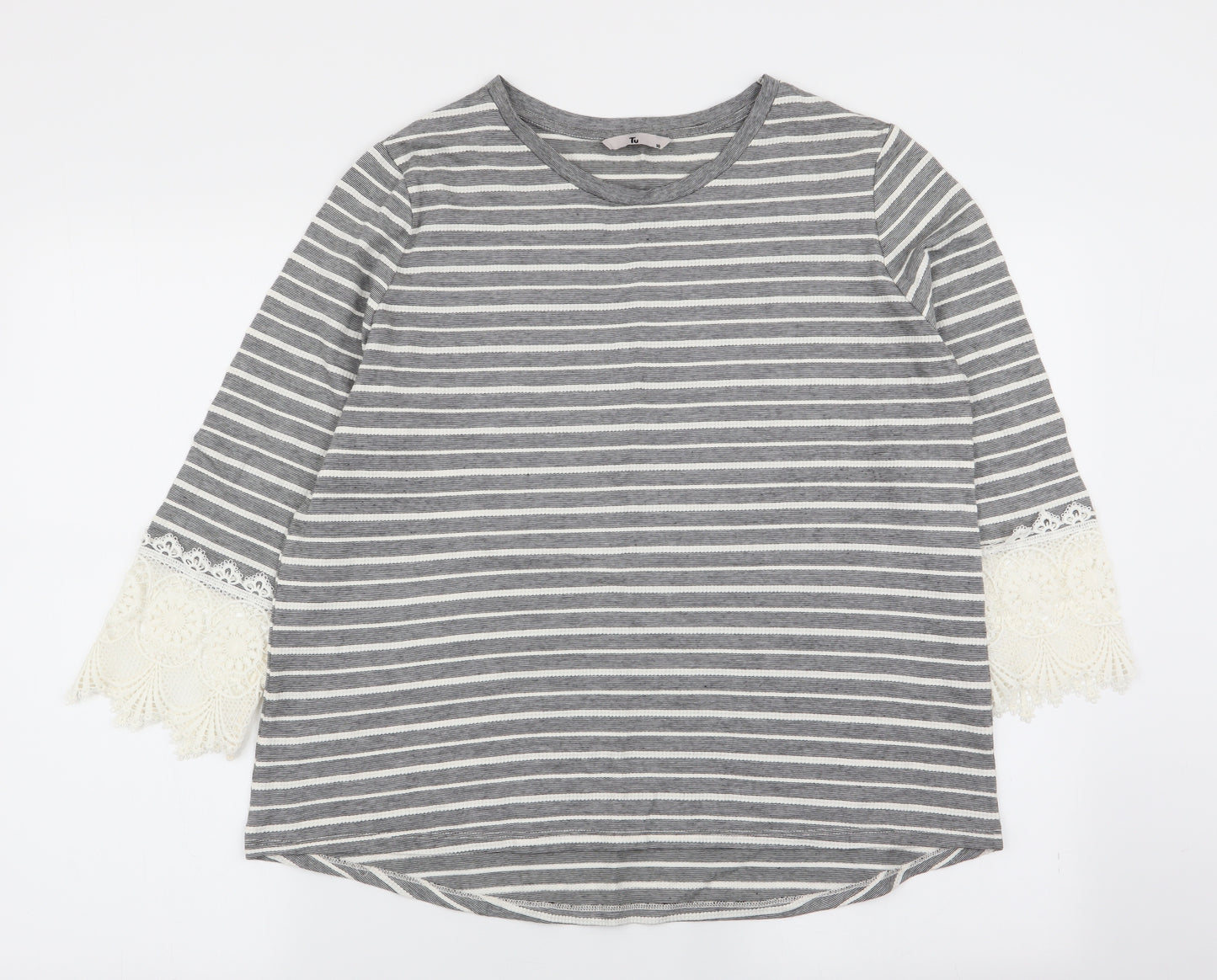 TU Womens Multicoloured Striped  Basic T-Shirt Size 16
