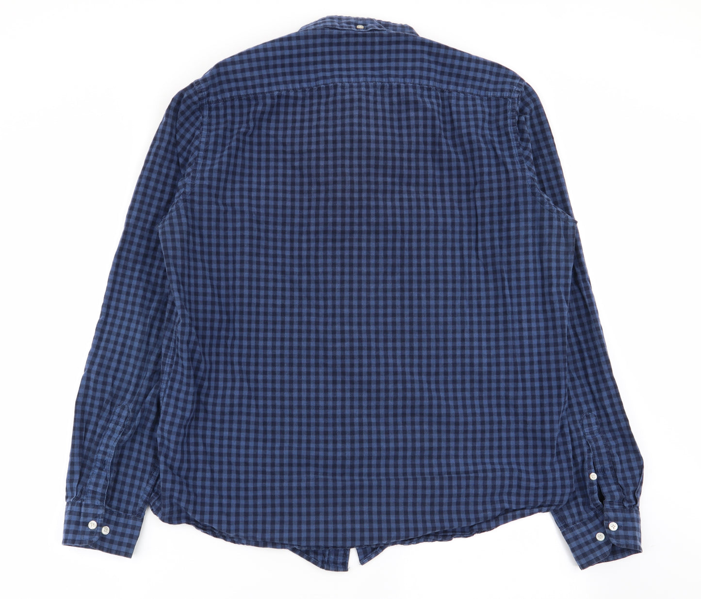 NEXT Mens Blue Check   Button-Up Size L