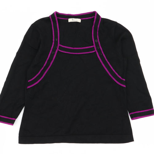 precise Womens Black   Pullover Jumper Size S