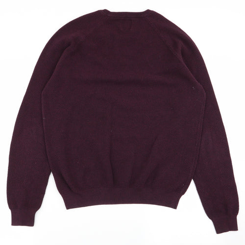 Burtons Menswear Mens Purple   Pullover Jumper Size L