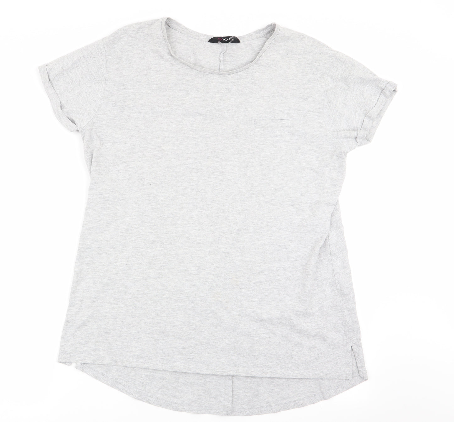 Yours Womens Grey   Basic T-Shirt Size 18