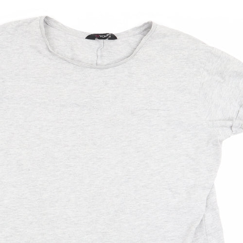Yours Womens Grey   Basic T-Shirt Size 18