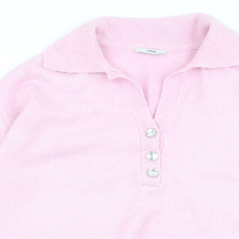 Asda George Womens Pink   Pullover Jumper Size L