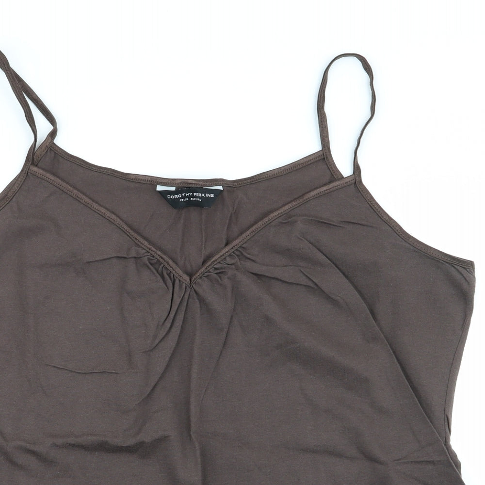 Dorothy Perkins Womens Brown   Camisole Tank Size 18