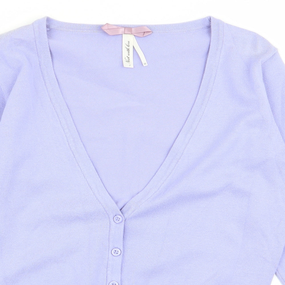 NEXT Womens Purple   Cardigan Jumper Size 10