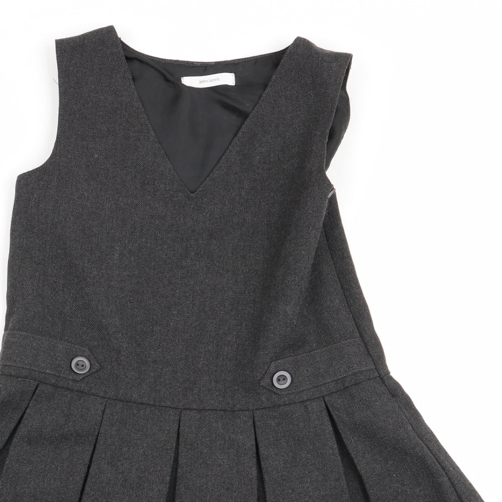 John Lewis Girls Grey   Fit & Flare  Size 5 Years  - school dress