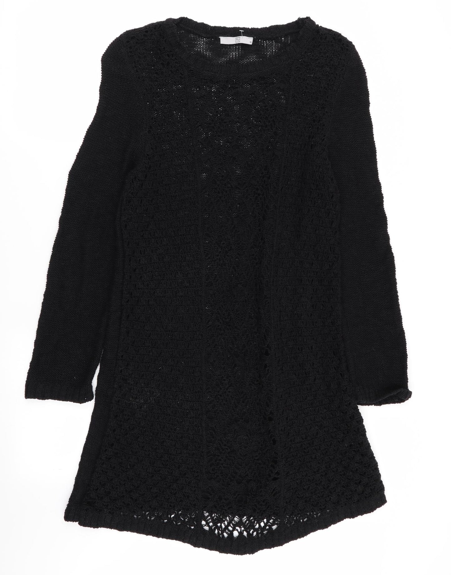 TU Womens Black   Jumper Dress  Size 16