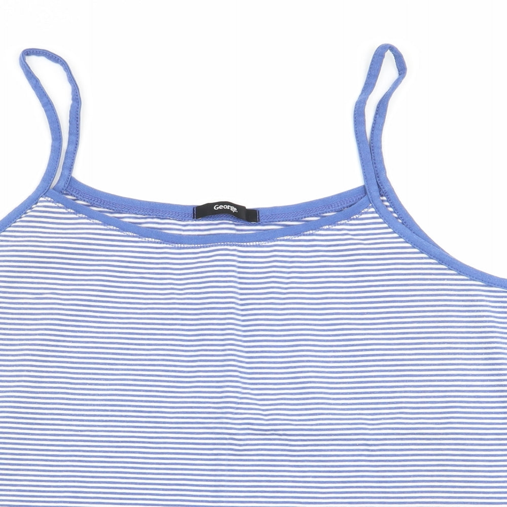 Asda George Womens Multicoloured Striped  Basic Tank Size 20