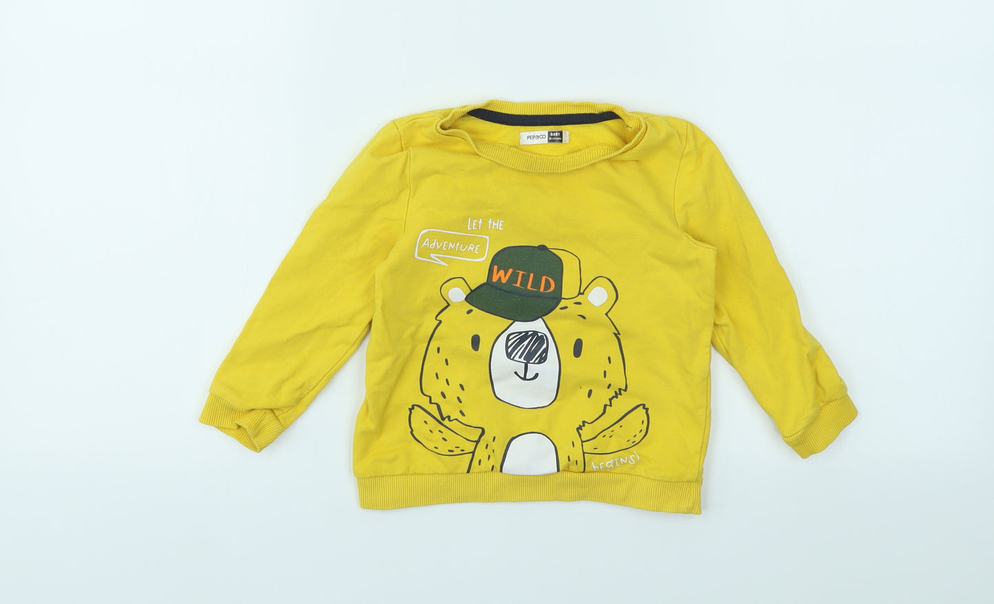 PEP&CO Boys Yellow   Pullover Jumper Size 18-24 Months