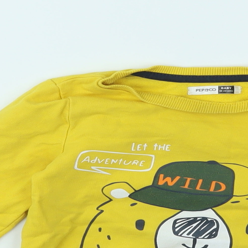 PEP&CO Boys Yellow   Pullover Jumper Size 18-24 Months