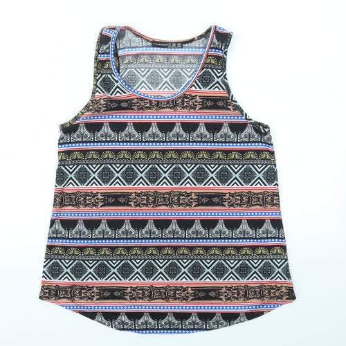 Atmosphere Womens Multicoloured Geometric  Basic T-Shirt Size 8
