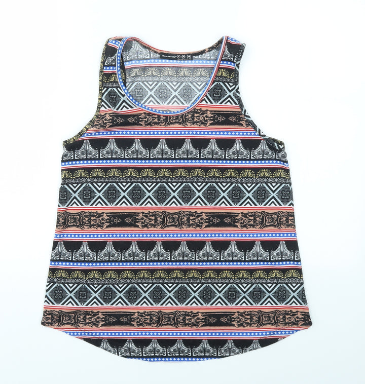 Atmosphere Womens Multicoloured Geometric Basic T-Shirt Size 8
