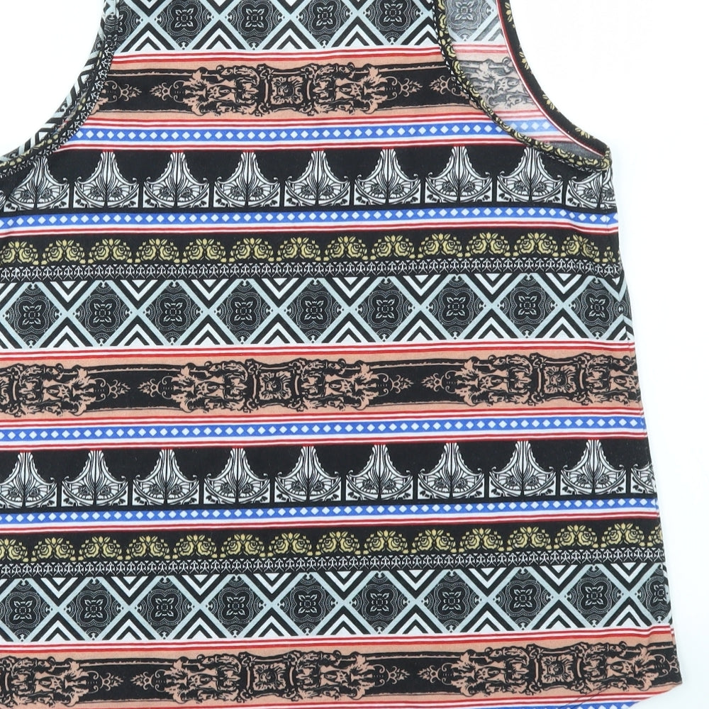 Atmosphere Womens Multicoloured Geometric  Basic T-Shirt Size 8