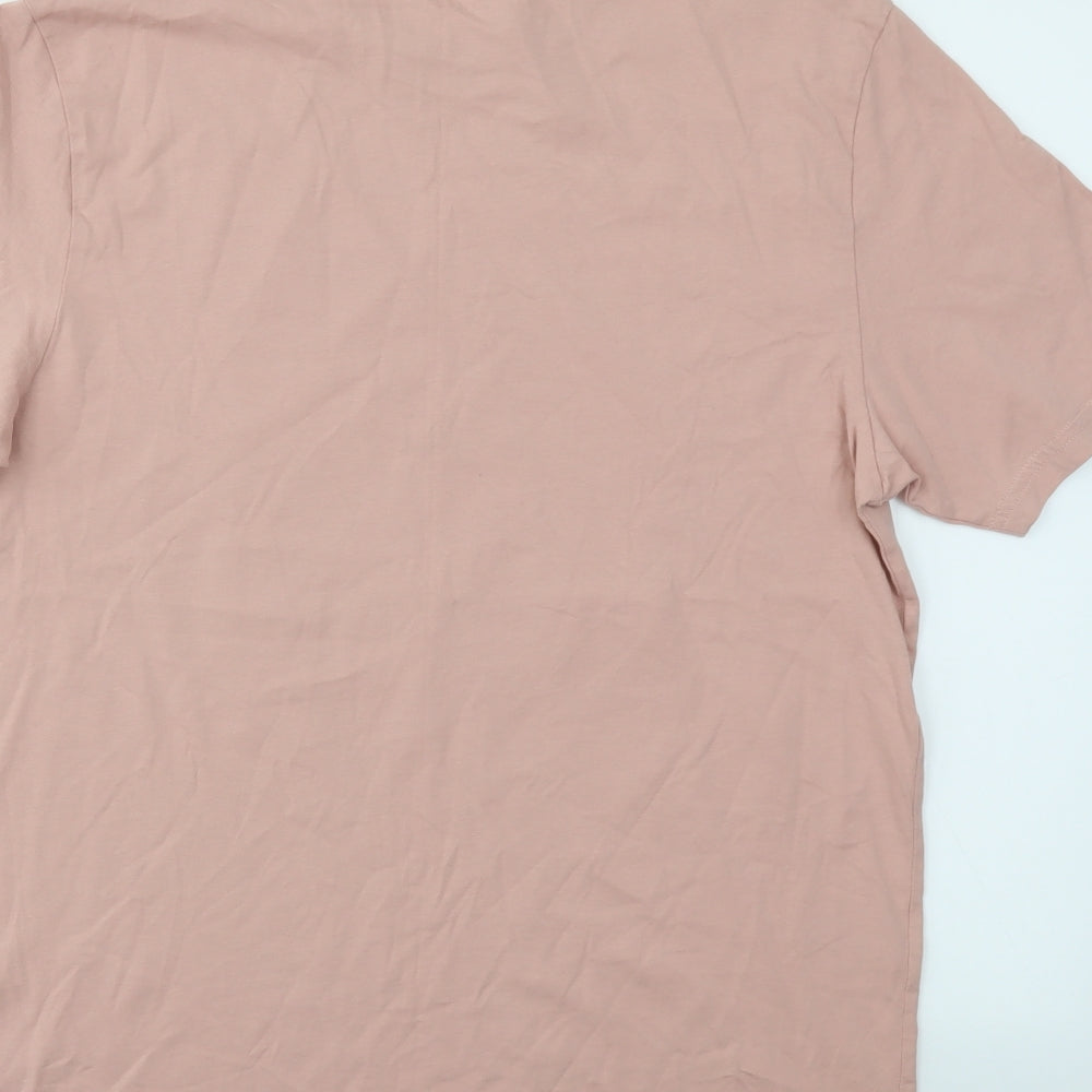 M&S Mens Pink    T-Shirt Size M