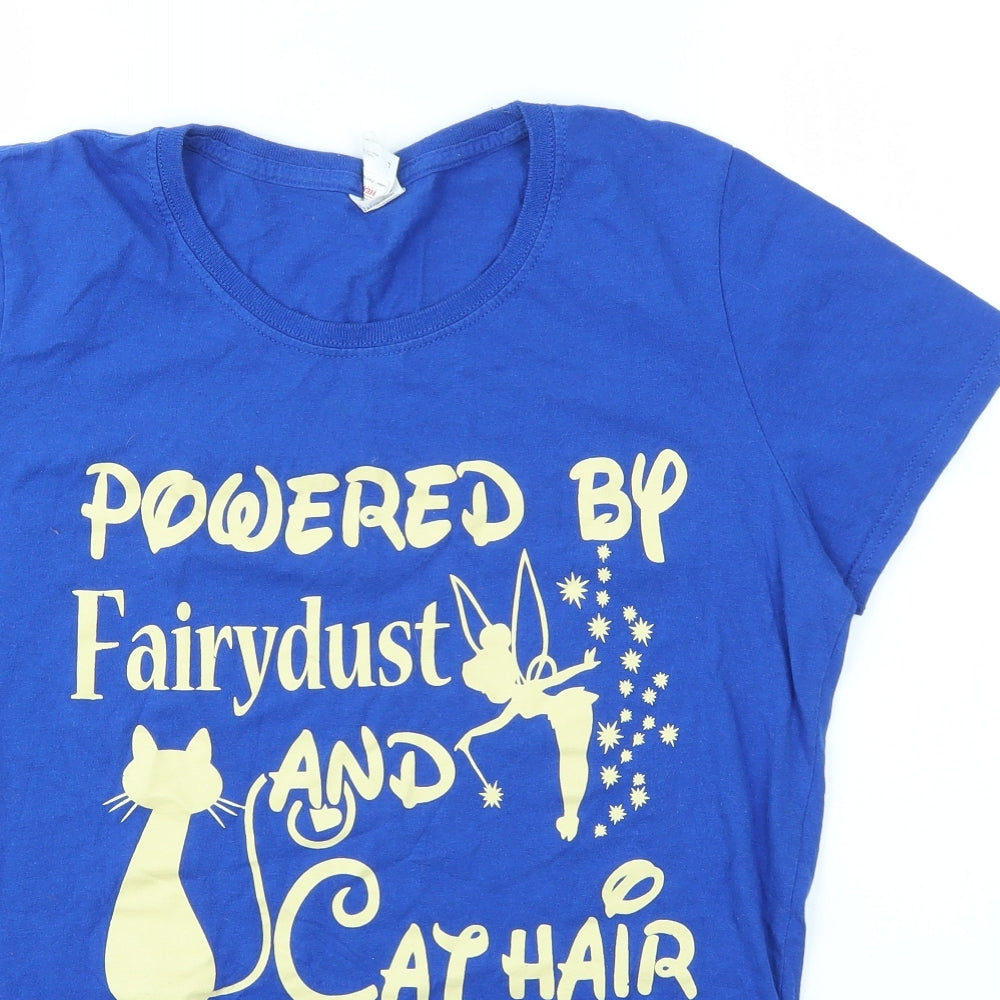 Fruit of the Loom Womens Blue   Basic T-Shirt Size L