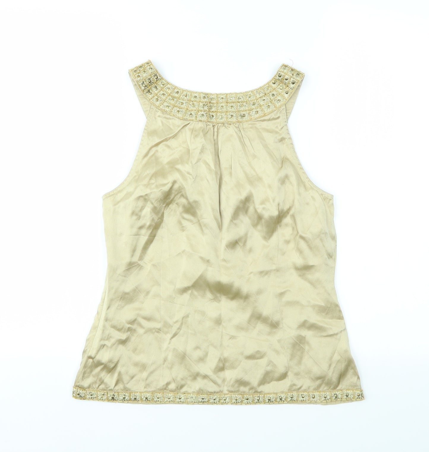 Monsoon Womens Gold   Basic Blouse Size 12