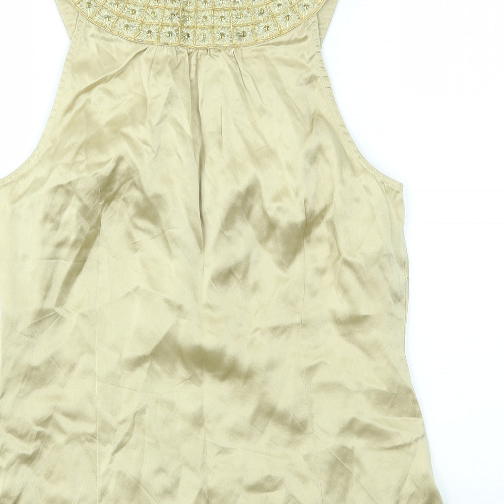 Monsoon Womens Gold   Basic Blouse Size 12
