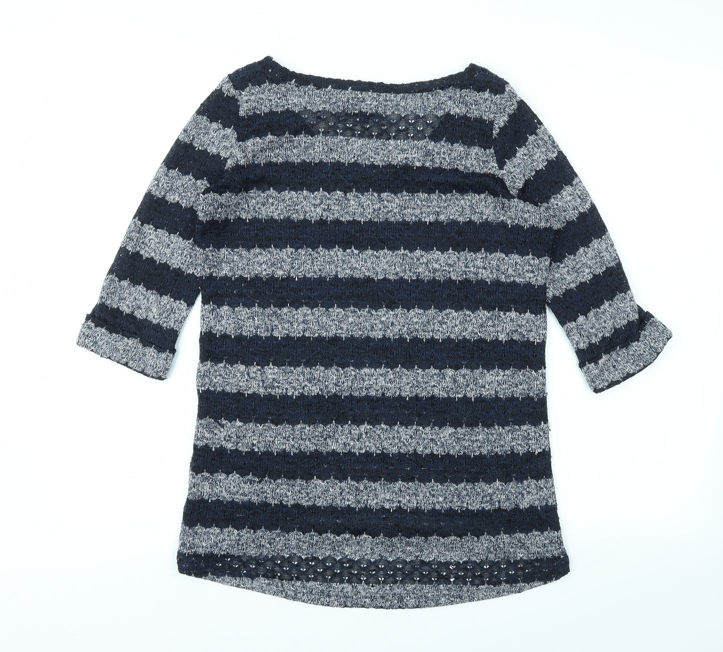 JUMPER  Womens Blue Striped  Basic T-Shirt Size 10