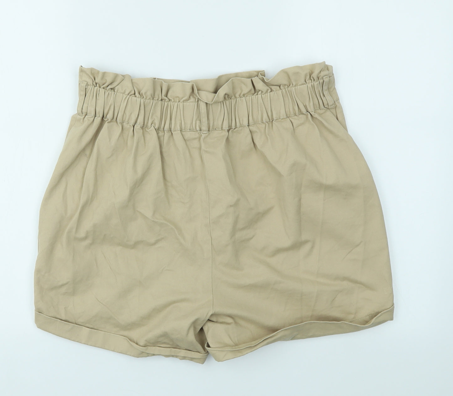 Primark Womens Beige   Cut-Off Shorts Size 14 - stretch waistband