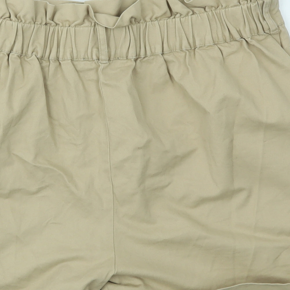 Primark Womens Beige   Cut-Off Shorts Size 14 - stretch waistband