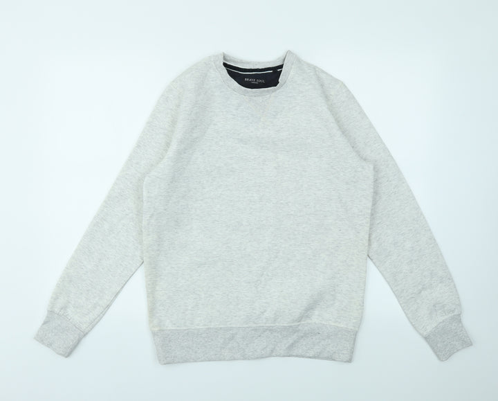 Brave Soul Mens Grey   Pullover Jumper Size M