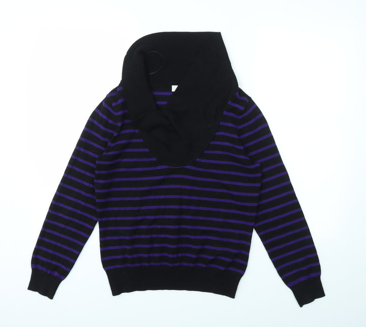 CC Womens Multicoloured Striped Pullover Jumper Size M