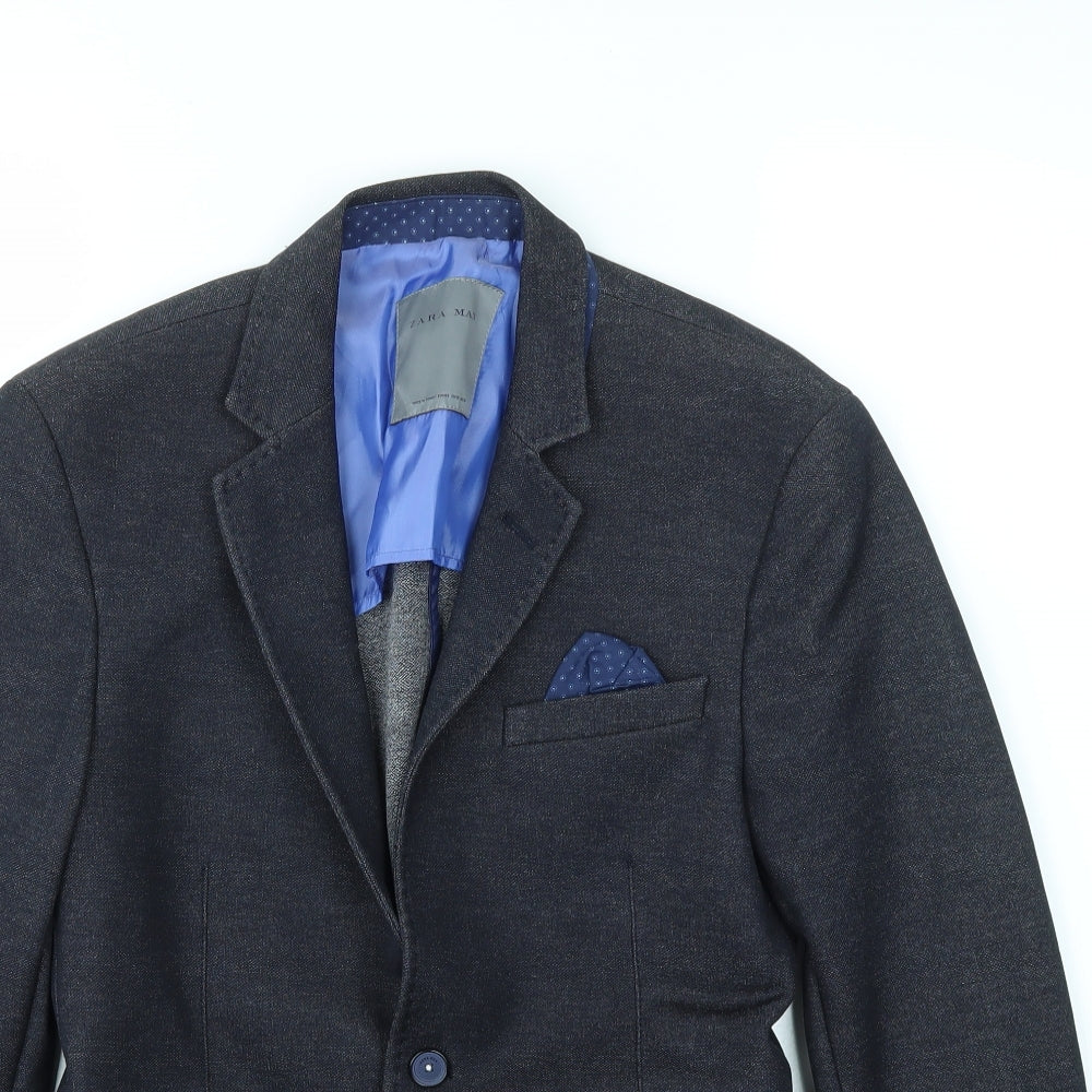 Zara Mens Blue   Jacket Blazer Size 36