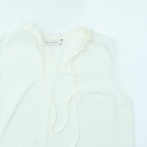 paraphase Womens White   Basic Blouse Size L