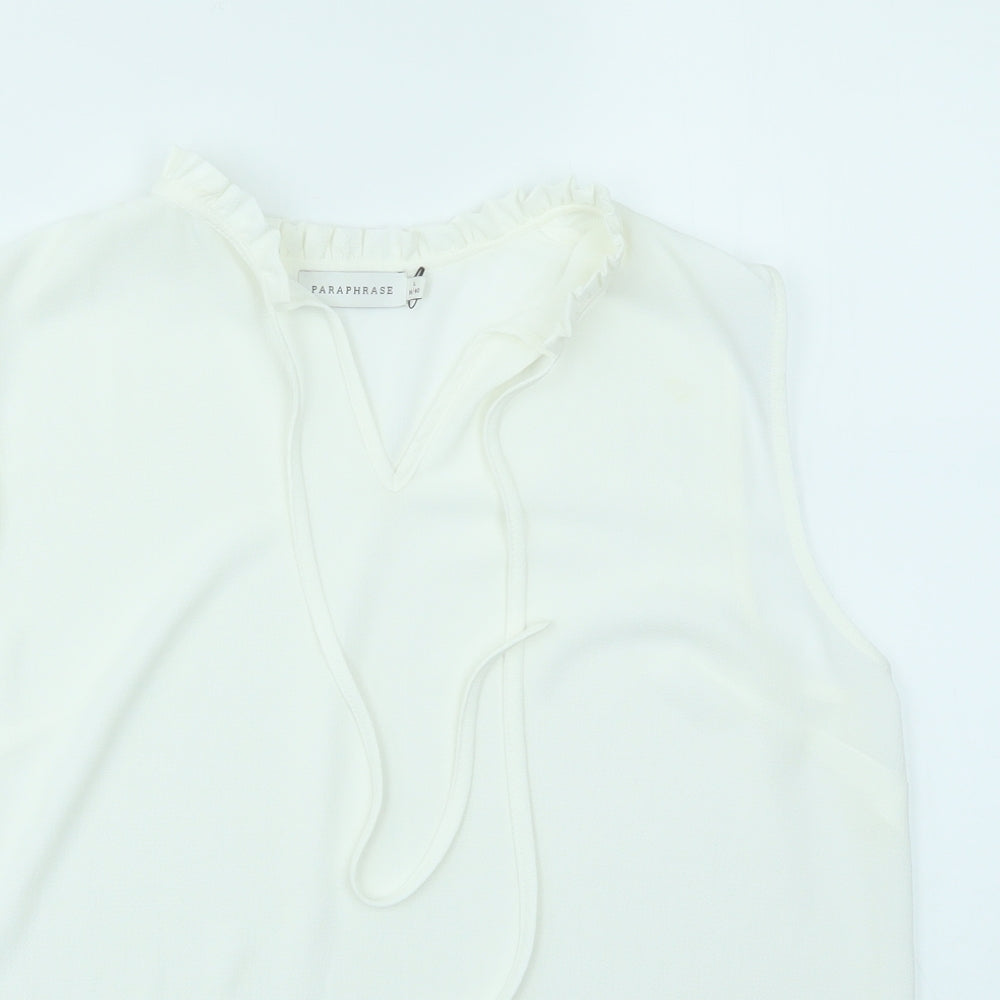 paraphase Womens White   Basic Blouse Size L