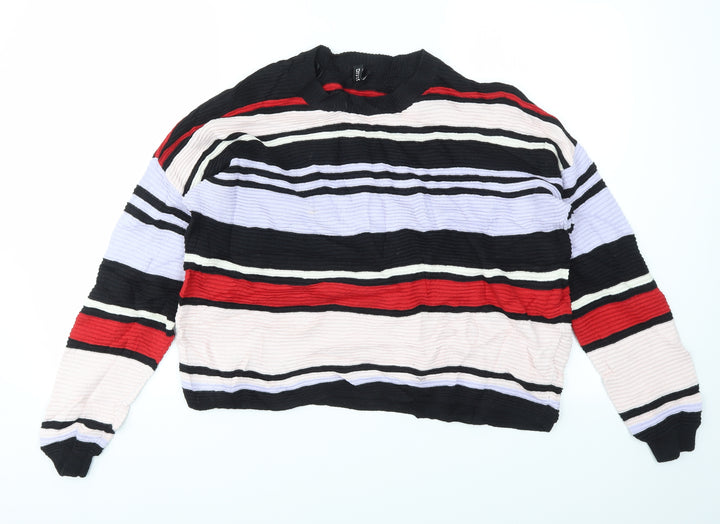 H&M Womens Multicoloured Striped  Pullover Jumper Size S